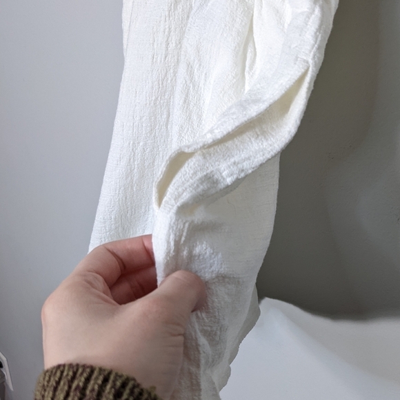 L*SPACE Meadow Romper Short Sleeve Lace V-Neck Jumpsuit White Button Size Small - Picture 8 of 15